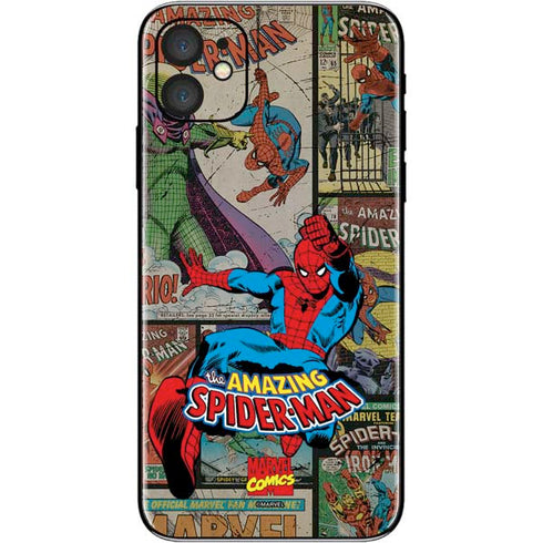 Marvel Classic Comics Amazing Spider-Man Collage iPhone 11 Skin